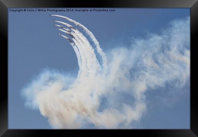  Rolling in The Sky - The Red Arrows Framed Print by Colin Williams Photography