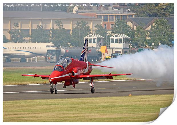  Single Arrow Landing - The Red Arrows Print by Colin Williams Photography