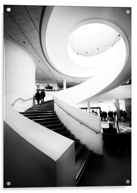  Spiral staircase at Liverpool Museum Acrylic by Rory Trappe