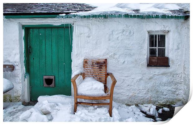  Winter cottage Print by Rory Trappe