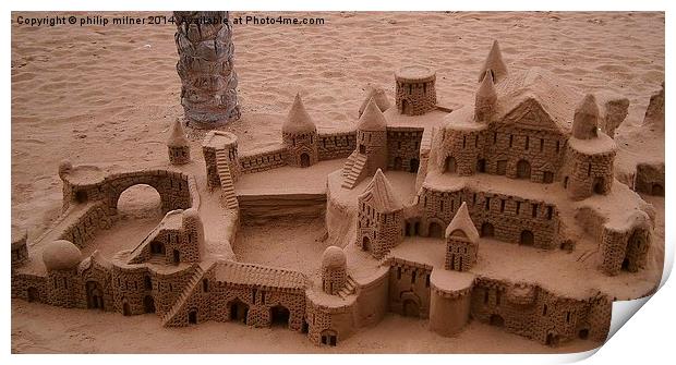  Sand Sculpture Print by philip milner