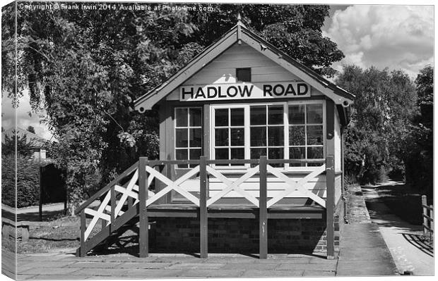 Signal Box, Hadlow Road Station, Wirral Canvas Print by Frank Irwin