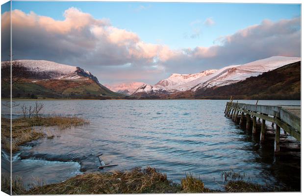  Llyn Nantlle in the middle of Winter Canvas Print by Rory Trappe