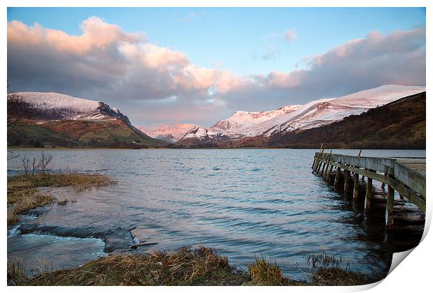  Llyn Nantlle in the middle of Winter Print by Rory Trappe