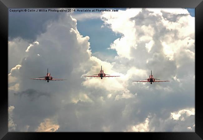  Red Arrows to The Sky Farnborough 2014 Framed Print by Colin Williams Photography