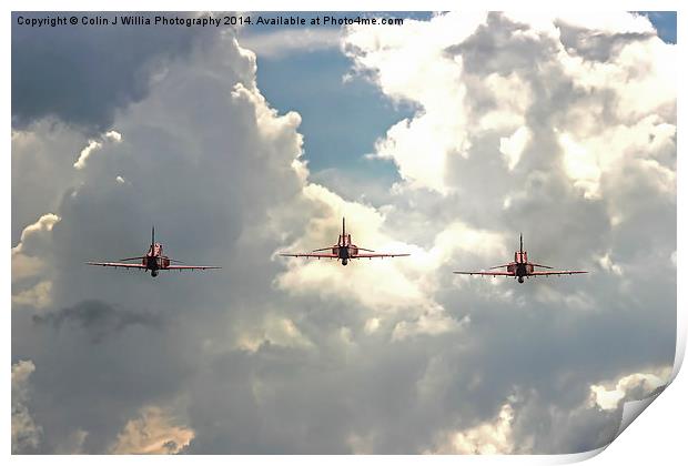  Red Arrows to The Sky Farnborough 2014 Print by Colin Williams Photography