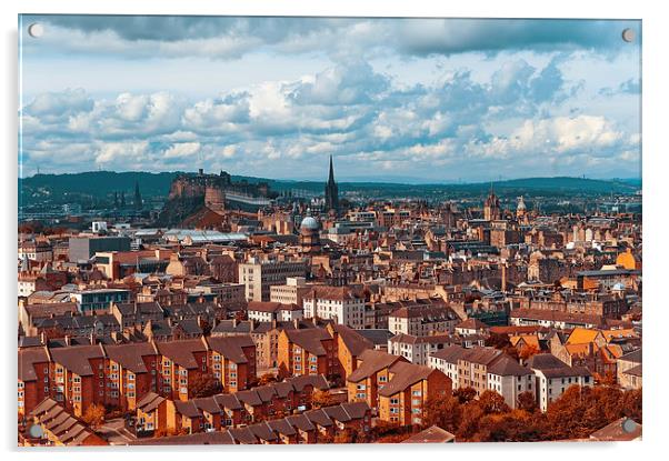  Edinburgh. Scotland  Acrylic by Jenny Rainbow