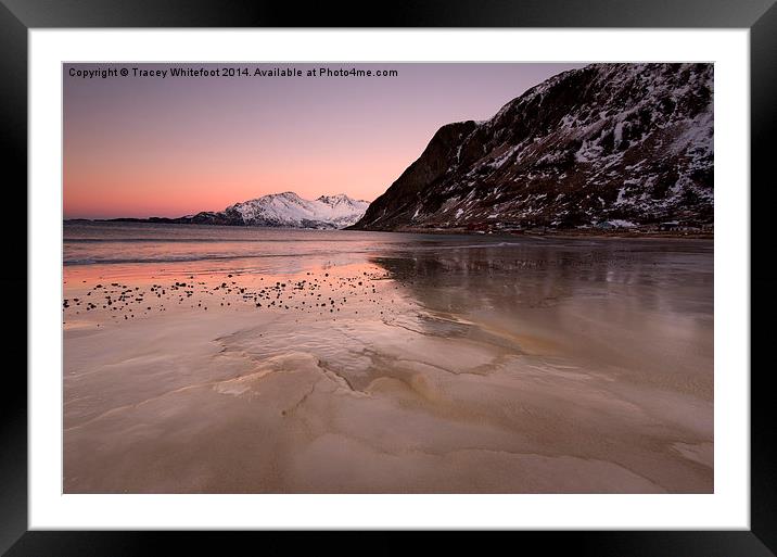 Frozen Grotfjord  Framed Mounted Print by Tracey Whitefoot