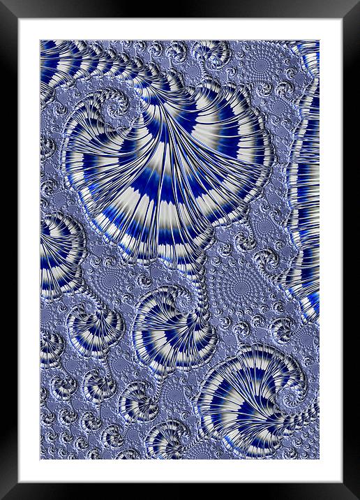 Blue And Silver 1 Framed Mounted Print by Steve Purnell