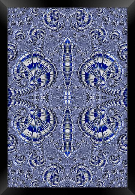 Blue And Silver 2 Framed Print by Steve Purnell