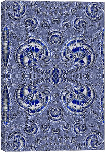 Blue And Silver 3 Canvas Print by Steve Purnell