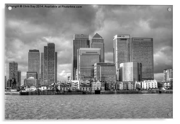 Canary Wharf Acrylic by Chris Day