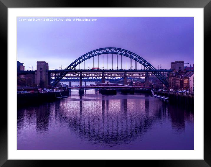  Tyne Bridges Framed Mounted Print by Lynn Bolt