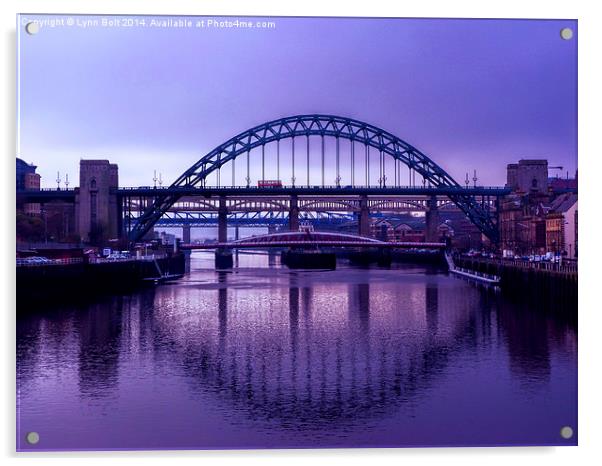  Tyne Bridges Acrylic by Lynn Bolt