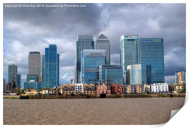 Canary Wharf Print by Chris Day