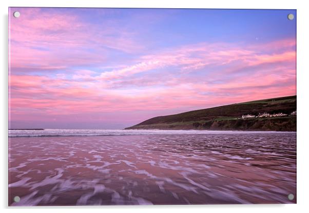  Saunton Sands surf Acrylic by Dave Wilkinson North Devon Ph