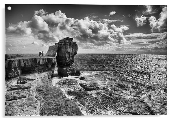  Pulpit Rock in mono  Acrylic by Mark Godden