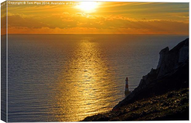  Beachy Head Sunset. Canvas Print by Tom Pipe