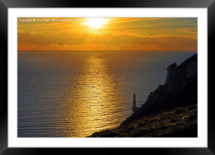 Beachy Head Sunset. Framed Mounted Print by Tom Pipe