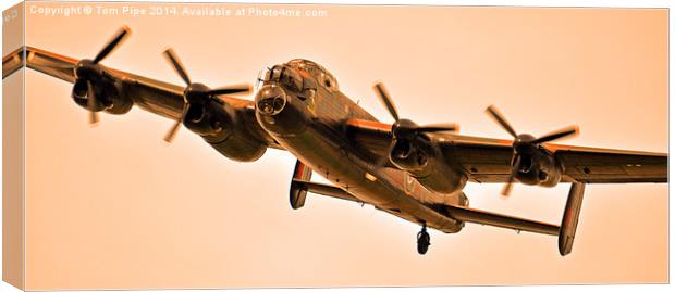 Avro Lancaster Bomber Overhead! Canvas Print by Tom Pipe