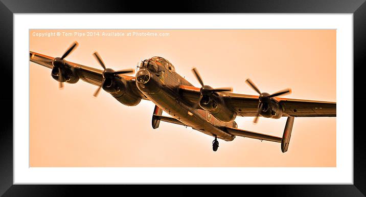  Avro Lancaster Bomber Overhead! Framed Mounted Print by Tom Pipe