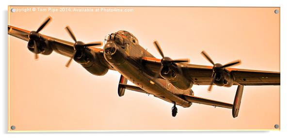  Avro Lancaster Bomber Overhead! Acrylic by Tom Pipe