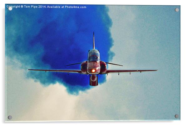  Red Arrows Hawk Jet out of the Blue Acrylic by Tom Pipe