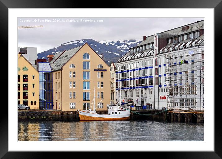  Alesund harbour, Norway. Framed Mounted Print by Tom Pipe