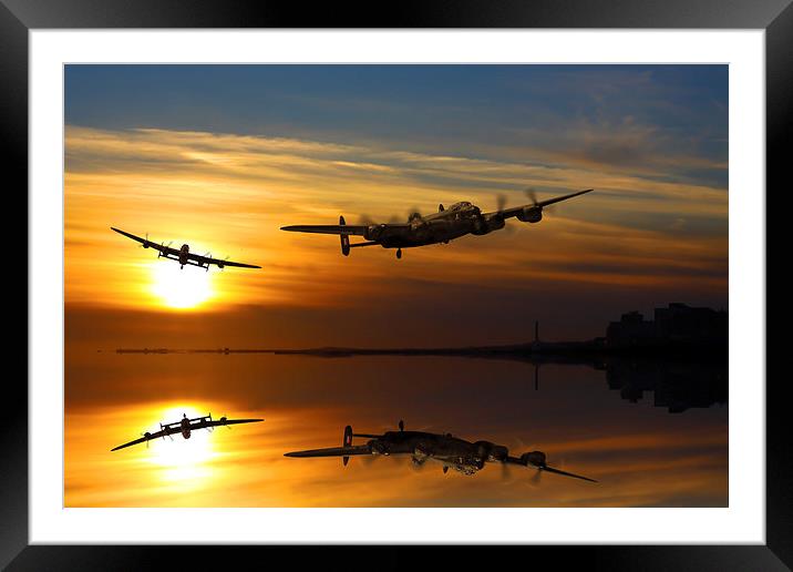  Lancasters make Landfall over Brighton Framed Mounted Print by Oxon Images