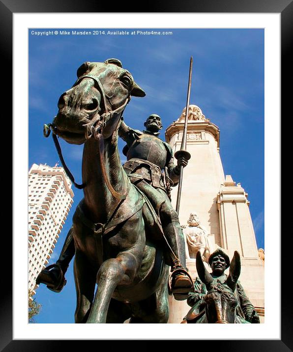 Don Quixote de la Mancha and his trusty squire San Framed Mounted Print by Mike Marsden