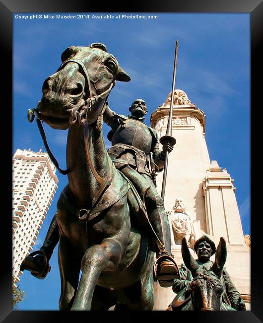 Don Quixote de la Mancha and his trusty squire San Framed Print by Mike Marsden