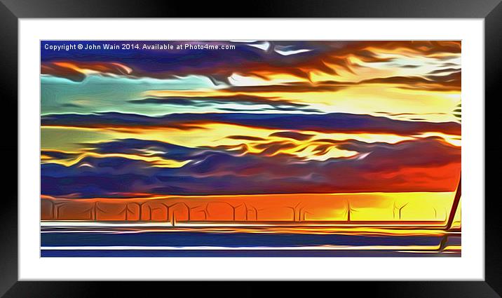 Sun going down Framed Mounted Print by John Wain