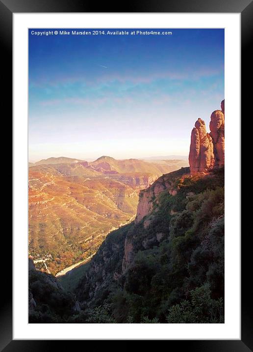 Montserrat Sunset Framed Mounted Print by Mike Marsden