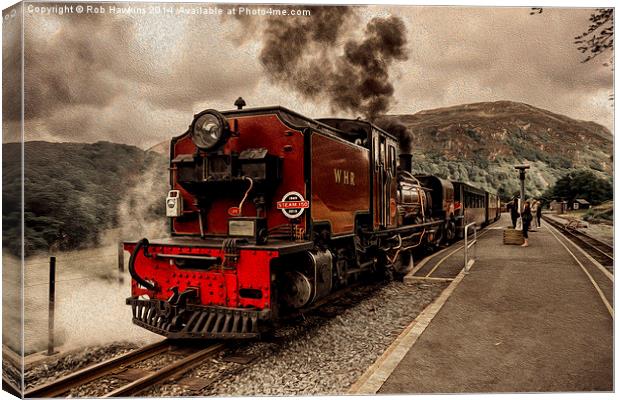  Steaming in the Welsh Highlands  Canvas Print by Rob Hawkins