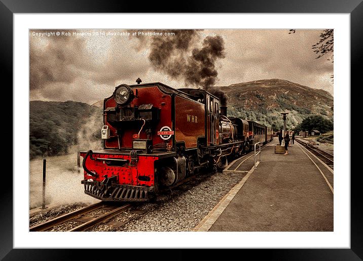  Steaming in the Welsh Highlands  Framed Mounted Print by Rob Hawkins