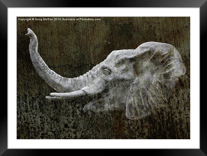  elephant Framed Mounted Print by Doug McRae