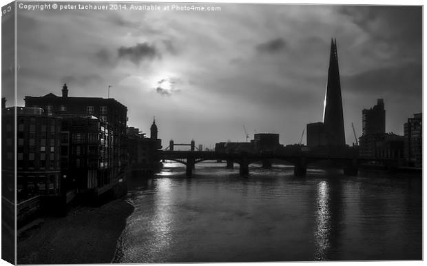  The Shard At...... Canvas Print by peter tachauer