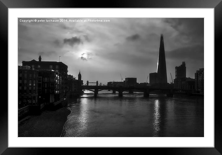  The Shard At...... Framed Mounted Print by peter tachauer