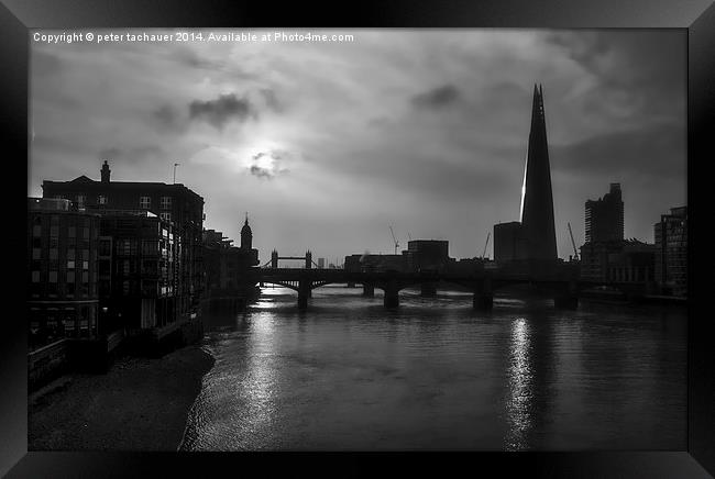  The Shard At...... Framed Print by peter tachauer