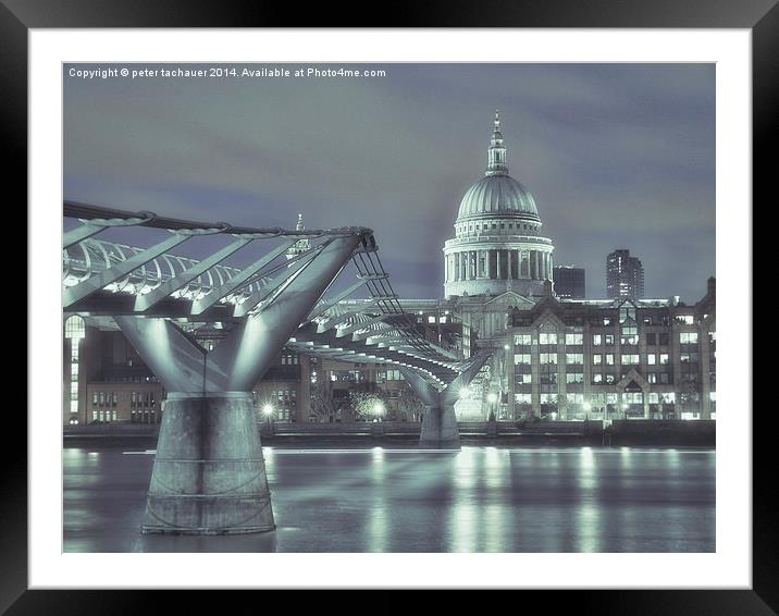  An Evening with St Paul's Cathedral Framed Mounted Print by peter tachauer