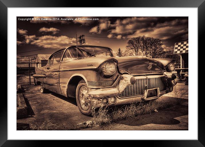  The old Cadillac  Framed Mounted Print by Rob Hawkins