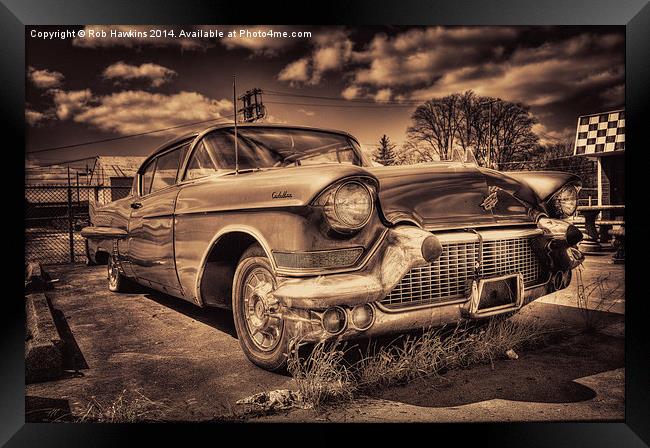  The old Cadillac  Framed Print by Rob Hawkins