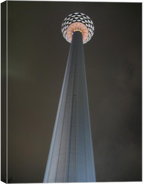 Night Tower Canvas Print by Lisa Tayler