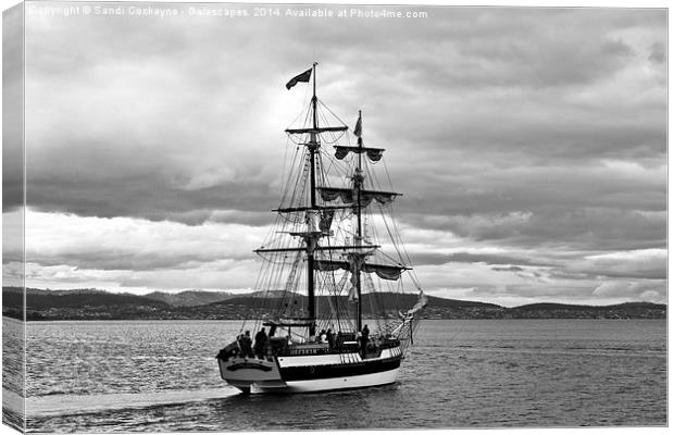  The Lady Nelson Tall Ship Canvas Print by Sandi-Cockayne ADPS