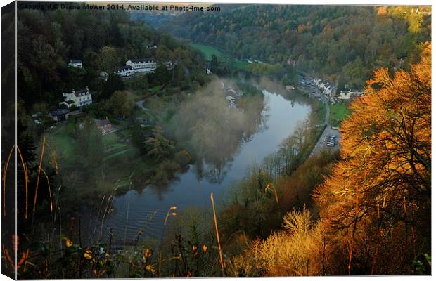 Symonds Yat East and West  Canvas Print by Diana Mower