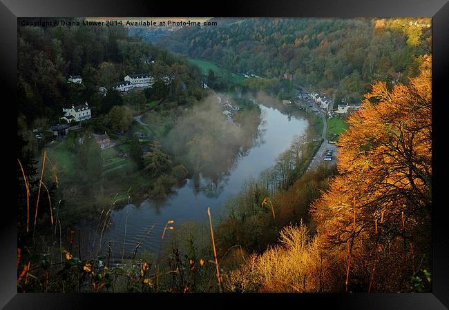 Symonds Yat East and West  Framed Print by Diana Mower