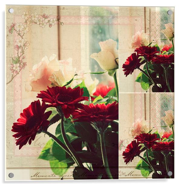  Flowers For you .. Acrylic by Rosanna Zavanaiu