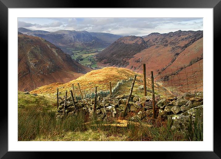 Landscape Views From Eagle Crag Framed Mounted Print by Gary Kenyon