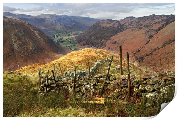 Landscape Views From Eagle Crag Print by Gary Kenyon