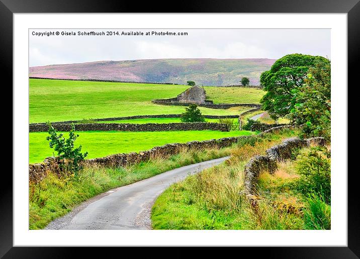  Yorkshire Scenery Framed Mounted Print by Gisela Scheffbuch